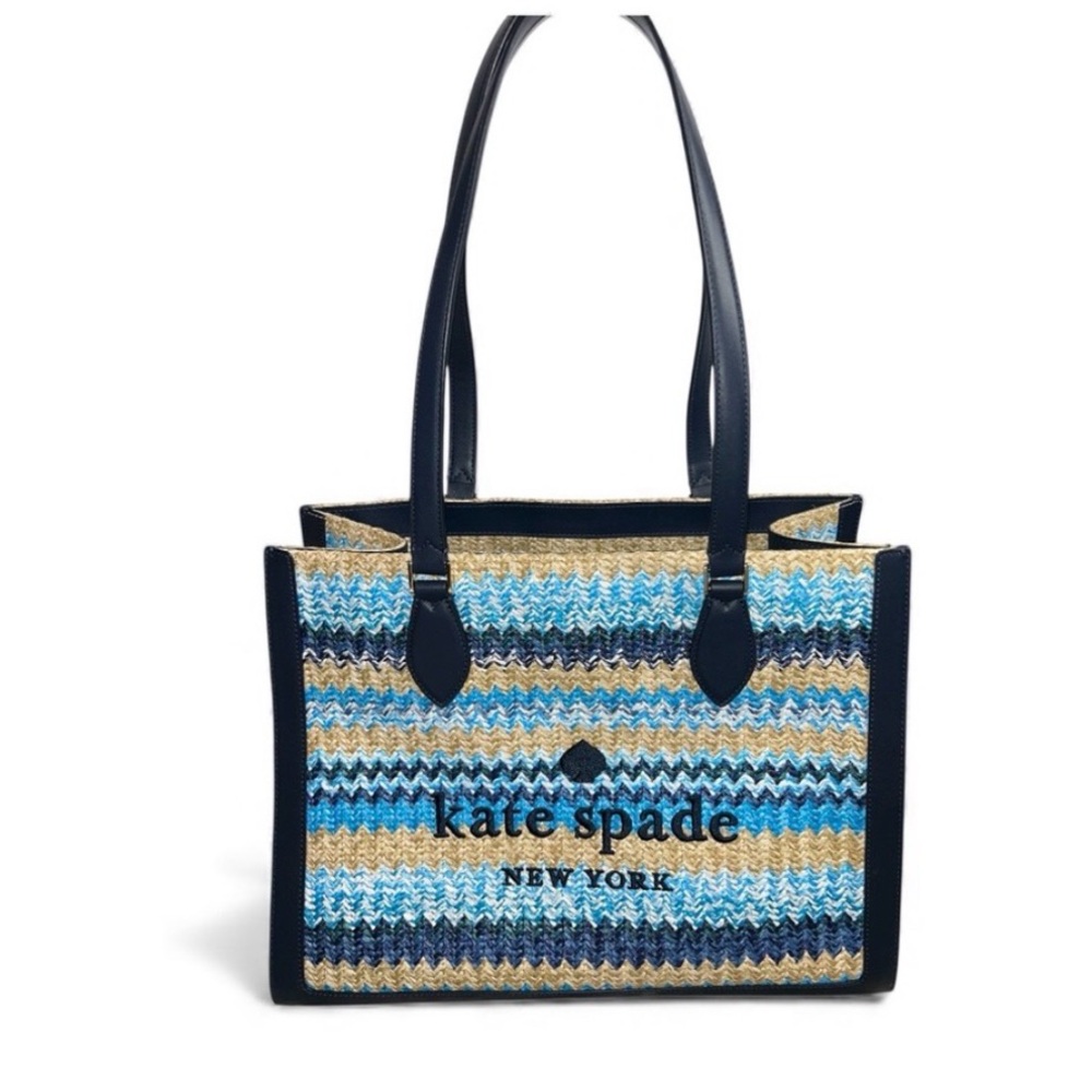 kate spade Woven Blue and Tan Tote